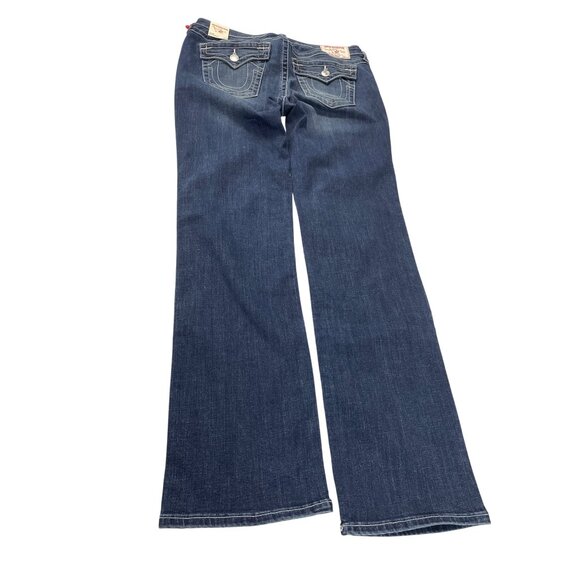 True Religion Womens Blue Super Stretch Slim Straight SIze 33 SKU 9278 - Picture 10 of 13